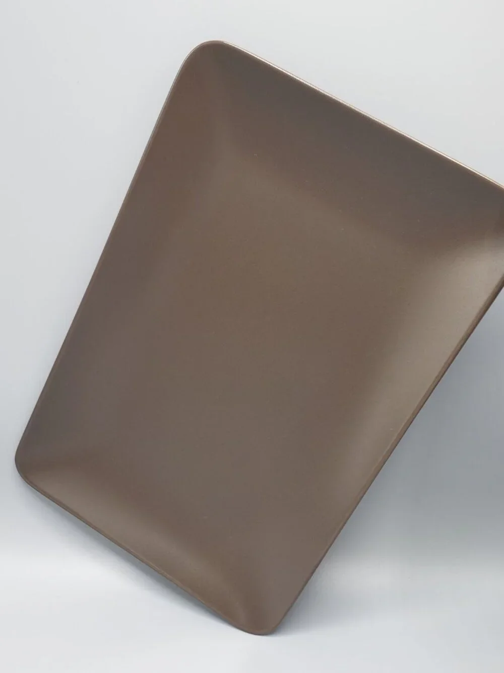 Set of 2 IKEA Dinera 18691 Matte Brown Rectangular Dinner Plate Tray 11-3/4